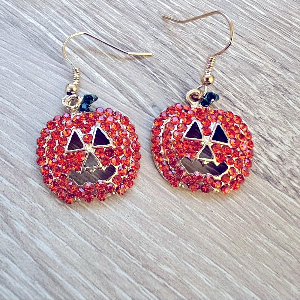 NEW | 🎃 Pumpkin Rhinestone Earrings